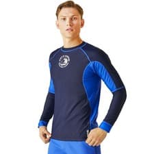 Image of Regatta Mens Long Sleeve Outdoor Surfing Swim Swimming Rash Vest Guard T-Shirt