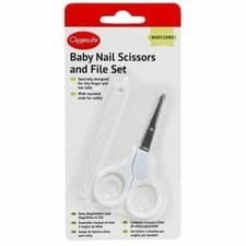 Image of New Clippasafe Precision Safety Baby Nail Scissors & File Grooming Manicure Set