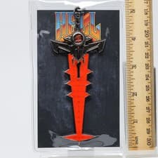Image of Doom Eternal Slayer Crucible Sword 4" Bottle Opener Keychain GITD Collectible
