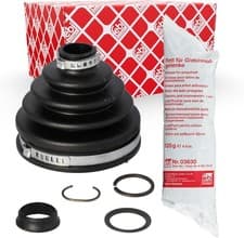 Image of Febi Bilstein 01171 Black Heavy Duty Durable CV Boot Kit For Volkswagen & Audi