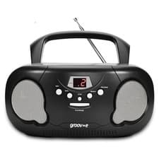 Image of Groov-e Original Boombox Portable CD Player With Radio Black - GVPS733BK