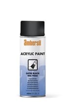 Image of Ambersil 32060 Satin Black Ral 9005 Acrylic Paint 400Ml 6 Pack