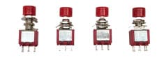 Image of 4-Min Double Pole Double Throw (DPDT) Momentary Push Button Switches Panel Mount
