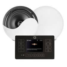 Image of Q Acoustics E120 Black Bluetooth Ceiling Speaker System with DAB+ Radio 2 xNCSS6