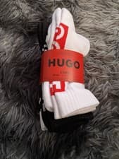 Image of Hugo Bodywear 3 Pack Logo Socks - Size 5-8.5