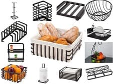 Image of Dish Drainer Utensil Holder Egg & Spice Rack Black Flat Iron Banana Fruit Hanger