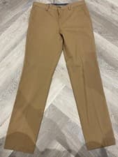 Image of Hugo Boss STANINO Chino Pants W33 L32 Tan Brown Cotton Tailored Trousers RRP£139