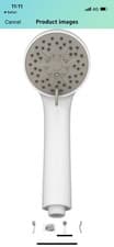 Image of Croydex Three Function Shower Handset, White
