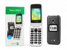 Image of Doro 2424 Unlocked Dual SIM Mobile Phone Black, Senior Design,Large Buttons