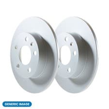 Image of Pair of Solid Rear Brake Discs for Citroen, Peugeot