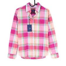Image of GANT Women Pink Madras Check Print Shirt Size EU 34 UK 8 US 4