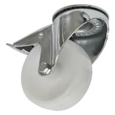 Image of Sealey Bolt Hole Swivel Total Lock Castor White 100mm SCW4100SBL