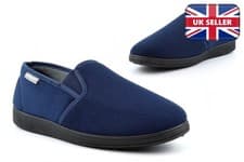 Image of Dunlop Mens Slippers Slip On Slippers Carpet Slippers Size Boys Slippers Size 13