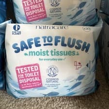 Image of Natracare Safe to Flush Moist Tissues 30s (Pack of 16)