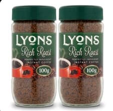 Image of Lyons Rich Roast Instant Coffee - 100g - Glass Jar - Sealed - New - Pack of 2