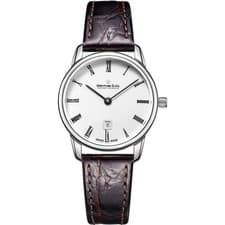 Image of Dreyfuss Ladies Classic Watch with Brown Leather Strap DLS00135/01