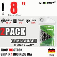 Image of 2PACK Chainsaw Chain Replace OREGON 90PX033 Fit Milwaukee M18 FHS 20-0 3/8LP 1.1