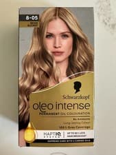 Image of Schwarzkopf Oleo Intense 8 05 Beige Blonde Permanent Oil Colouration No Ammonia