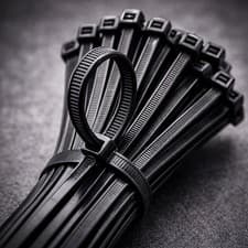 Image of BLACK CABLE TIES ZIP TIES LONG SHORT SMALL THICK THIN HEAVY DUTY WRAPS NYLON TIE