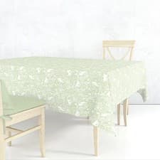 Image of William Morris Forest Life Green 132X132cm Acrylic Tablecloth