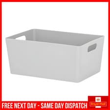 Image of Wham Studio Basket 4.02 Cool Grey Storage Box Organiser 3.9L Plastic