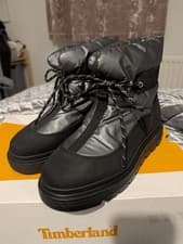 Image of Timberland Ray City puffer waterproof mid Boots Black leather size UK 3.5