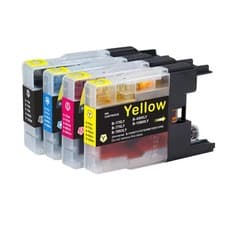 Image of 4 XL Ink Cartridges to replace Brother LC1280Bk LC1280C LC1280M LC1280Y non-OEM