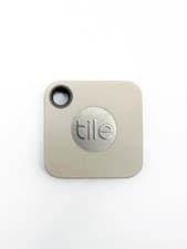 Image of Tile Mate Bluetooth tracker 2020 - White. With hole for keyfob attachment