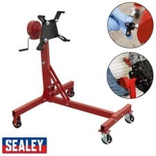 Image of Sealey Engine Stand Geared Handle Drive 450kg Capacity Folding 360º Rotating