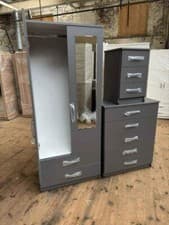 Image of Wardrobe Set Bedside Bedroom Chest Furniture Table Drawers Cabinet Piece Drawers