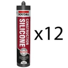 Image of Soudal Trade Construction Silicone Sealant Brilliant White 290ml