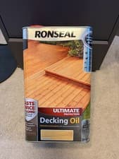 Image of Ronseal Ultimate Protection 5L Natural Oak Decking Oil