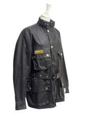 Image of Men’s Barbour International Original Jacket Waxed Cotton Water Resistant Black M