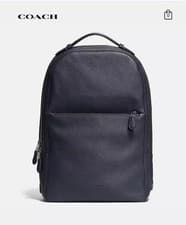 Image of New Coach Metropolitan Soft Backpack 72306 Black Pebble Leather with Dust Bag