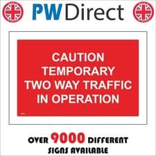Image of SIGN Caution Temporary Two Way Traffic In Operation Maintenance Highway VE479A