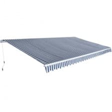 Image of Folding Awning Manual Operated 600 cm Blue/White