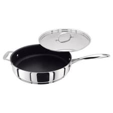 Image of STELLAR 7000 NON STICK 28CM SAUTE PAN & LID FORGED HANDLE INDUCTION S724