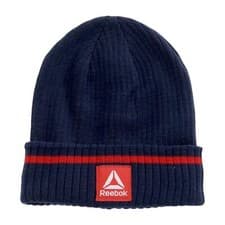 Image of Reebok Navy Cuffed Ribbed Beanie Toque Hat
