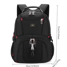 Image of Wenger Swissgear 17.1 inch Black Laptop Backpack/Notebook Bag/Rucksack Backpack