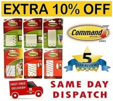 Image of 3M Command Strips Self Adhesive Damage Free Wall Hanging Picture Frames Posters