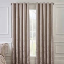 Image of Catherine Lansfield Opulent Jacquard Textured Eyelet Lined Curtains 66x90