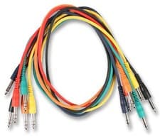 Image of RARAION - 6.35mm (1/4") Stereo Jack Plug to Plug Leads, 60cm - 6 Pack