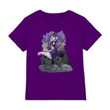 Image of The Nightmare Before Christmas Jack Skellington Graves Kids T-Shirt Purple