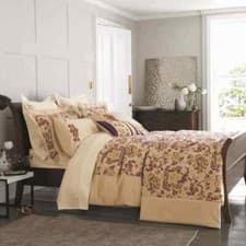 Image of Sanderson ~ LILA ~ oxford pillowcase PAIR BNWT ~ Jacquard Aubergine