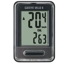 Image of Cateye Velo 9 Wired Cycle Computer: Black