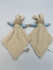 Image of Beatrix Potter Peter Rabbit Comforter Blanket Soft Toy Blue Jacket