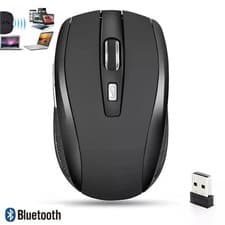Image of BLACK WIRELESS CORDLESS 2.4ghZ MOUSE USB DONGLE OPTICAL SCROLL FOR PC LAPTOP MAC