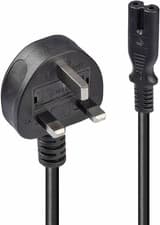 Image of LINDY 30444 2 m UK 3 Pin Plug To IEC C7 Mains Power Cable - Black