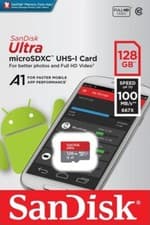 Image of SanDisk Ultra 128GB Micro SDXC UHS-I SD Up to 100MB/s C10 A1 SDSQUAR-128G-GN6MN