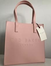 Image of TED BAKER shopper small genuine icon bag tote pink handbag woman BNWT